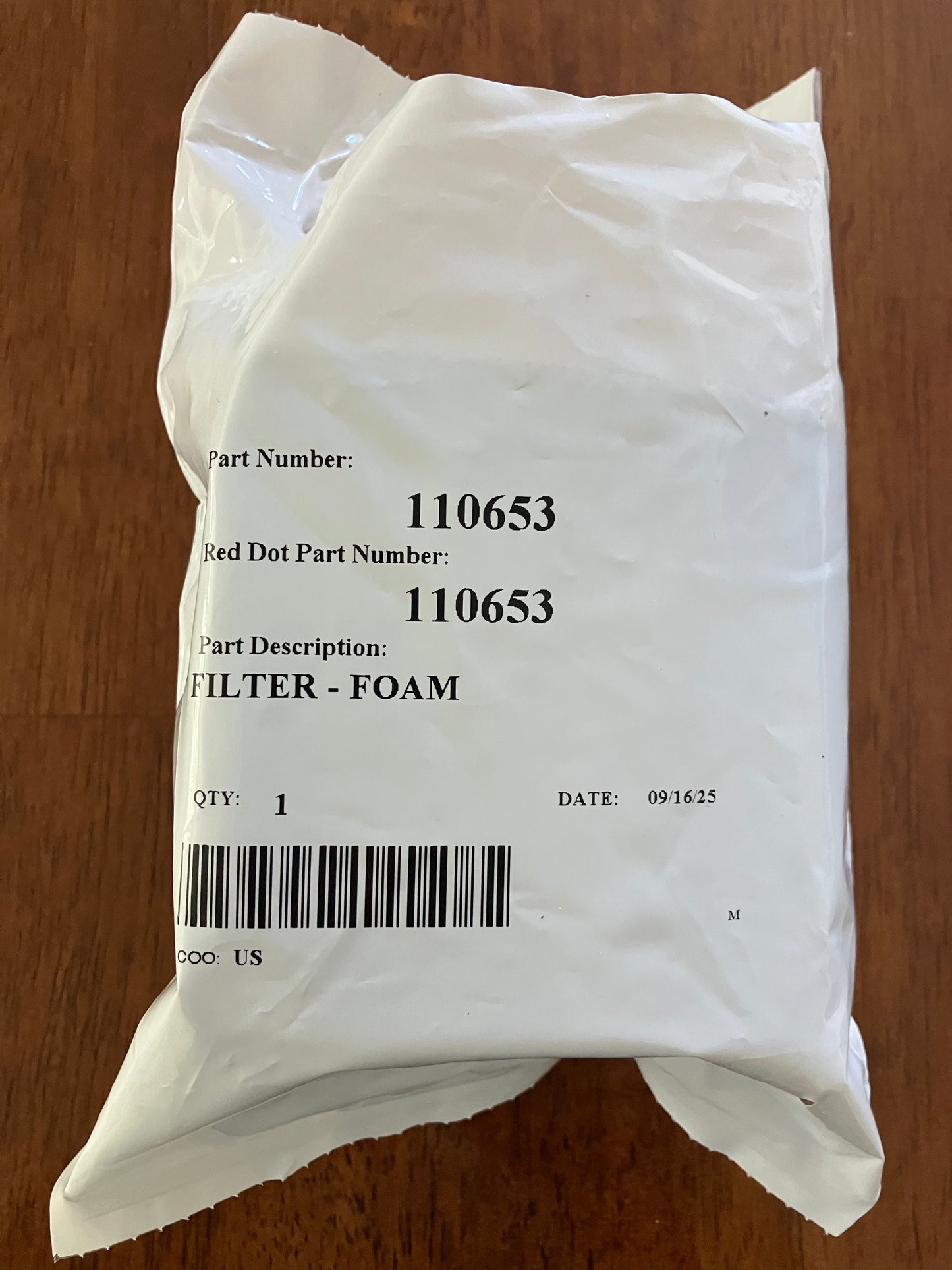 110653 Air Conditioner Filter - Red Dot / Trackless