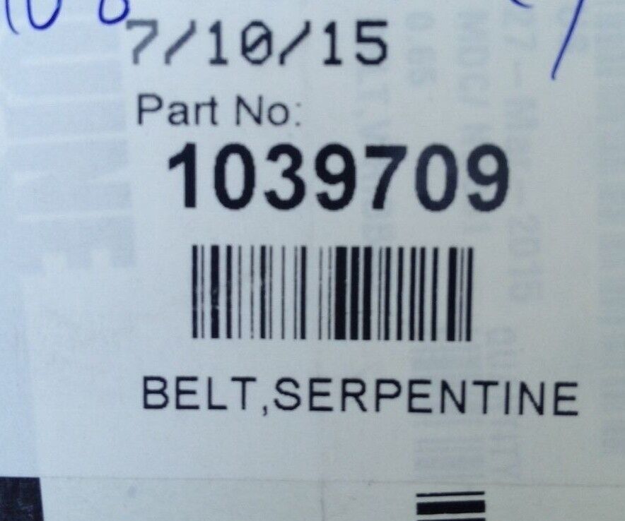 Elgin # 1039709 Serpentine Belt