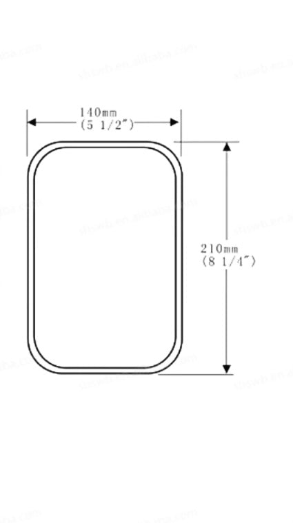 4A510 Outside Mirror HEAD ONLY for Trackless MT5, MT6 and MT7 Municipal Tractors