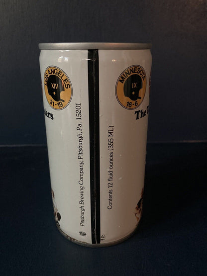 Iron City 1980 Pittsburgh Steelers Pull Tab Beer Can BOTTOM Opened Empty