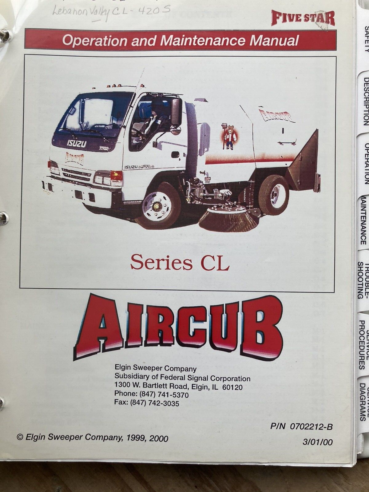 Elgin Air Cub CL Parts Book