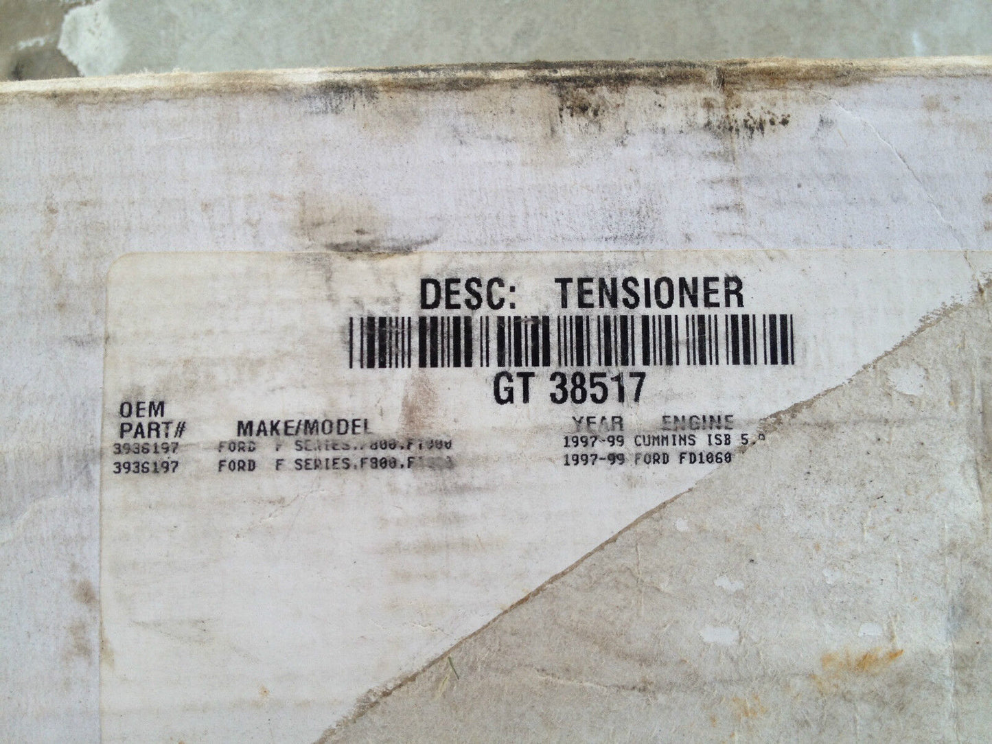 GT 38517 ALLIANCE Belt Tensioner Assembly
