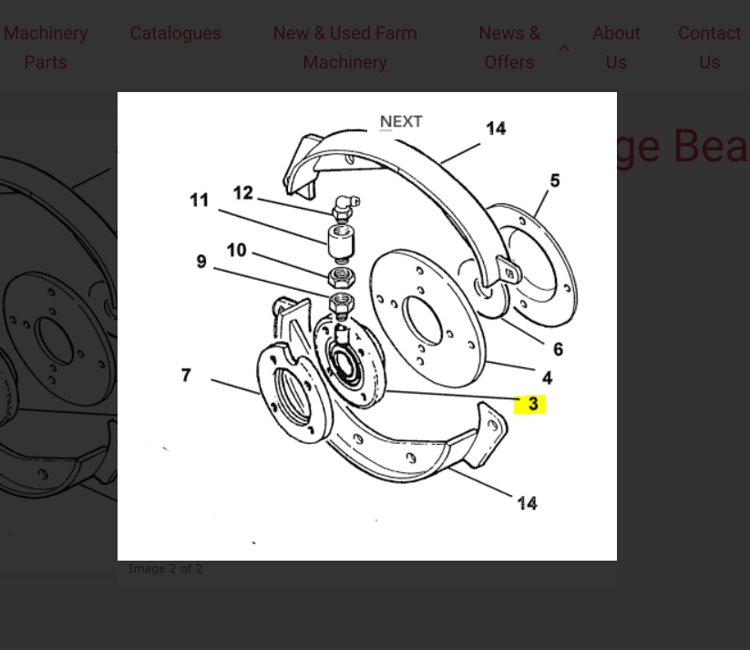 0622101 Trackless Boom Flail Bearing