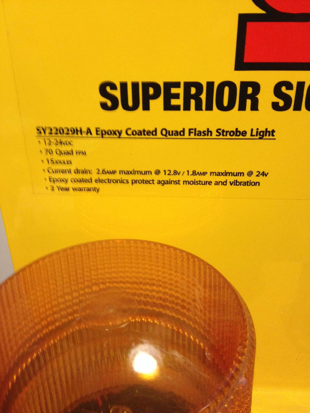 Superior Signals Strobe Light / Backup Alarm Display Unit