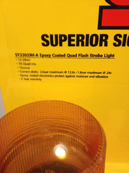 Superior Signals Strobe Light / Backup Alarm Display Unit