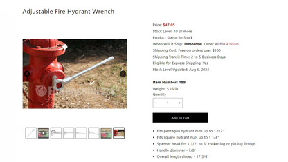 Adjustable Hydrant Wrench U-189