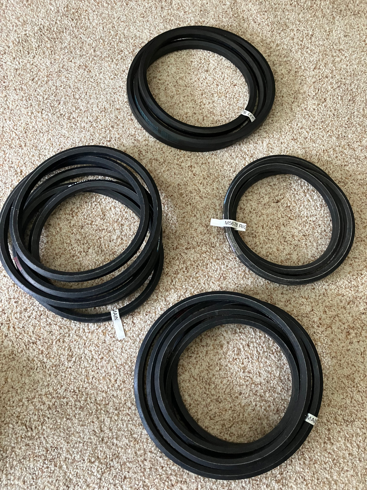 M5136 PAIR of Belts for Trackless Rotary Mower (Copy)