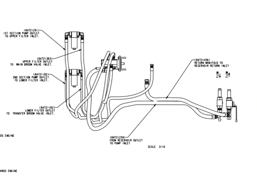 VA6272-0004A  ONE PAIR of Vac All Hydraulic Filter Elements 6272-0004A